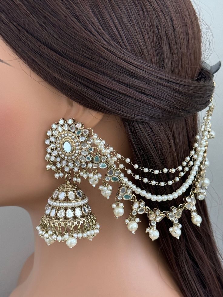 Regal Kundan Pearl Jhumar Passa Earring